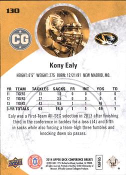 2014 Upper Deck Conference Greats #130 Kony Ealy Back