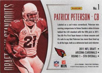 2014 Panini Prestige - Draft Day Standouts #1 Patrick Peterson Back