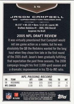 2009 Bowman Chrome #15 Jason Campbell Back
