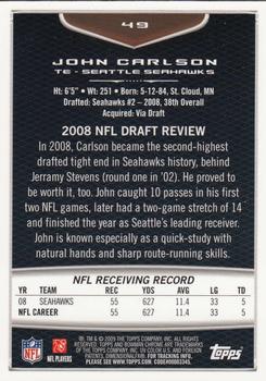 2009 Bowman Chrome #49 John Carlson Back