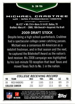 2009 Bowman Chrome #135 Michael Crabtree Back