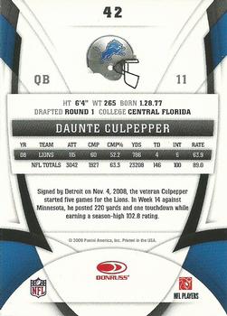 2009 Donruss Certified #42 Daunte Culpepper Back