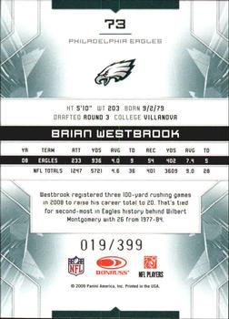 2009 Donruss Limited #73 Brian Westbrook Back