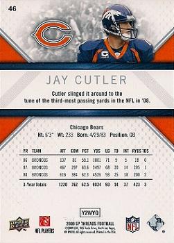 2009 SP Threads #46 Jay Cutler Back