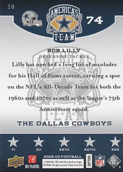 2009 Upper Deck America's Team #10 Bob Lilly Back