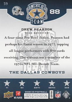 2009 Upper Deck America's Team #39 Drew Pearson Back