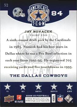 2009 Upper Deck America's Team #52 Jay Novacek Back