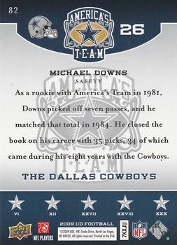 2009 Upper Deck America's Team #82 Michael Downs Back