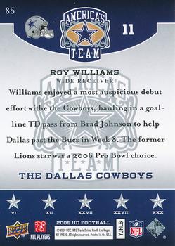 2009 Upper Deck America's Team #85 Roy Williams Back