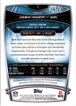 2014 Bowman - Rookies Gold #7 Josh Huff Back