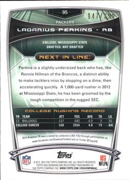 2014 Bowman - Rookies Gold #95 LaDarius Perkins Back