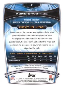 2014 Bowman - Rookies Rainbow Silver Ice #36 Kony Ealy Back