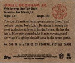 2014 Bowman - Mini #50B-26 Odell Beckham Jr. Back