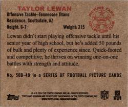 2014 Bowman - Mini #50B-49 Taylor Lewan Back