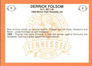 1990 Tennessee Volunteers Centennial #9 Derrick Folsom Back