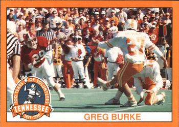 1990 Tennessee Volunteers Centennial #27 Greg Burke Front