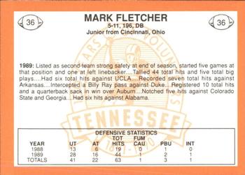 1990 Tennessee Volunteers Centennial #36 Mark Fletcher Back