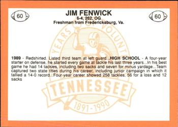 1990 Tennessee Volunteers Centennial #60 Jim Fenwick Back