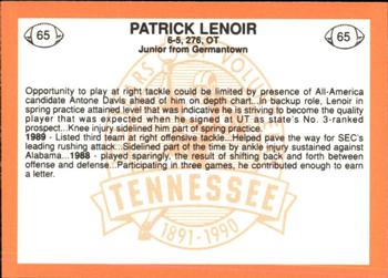 1990 Tennessee Volunteers Centennial #65 Patrick Lenoir Back