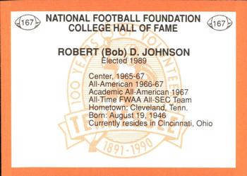 1990 Tennessee Volunteers Centennial #167 Bob Johnson Back