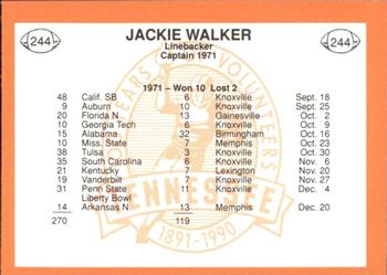 1990 Tennessee Volunteers Centennial #244 Jackie Walker Back