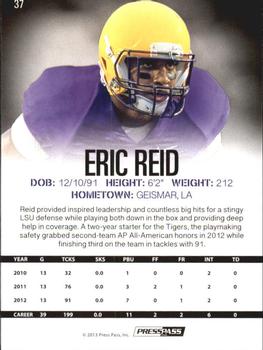 2013 Press Pass - Gold #37 Eric Reid Back