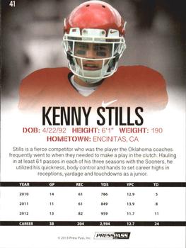 2013 Press Pass - Gold #41 Kenny Stills Back