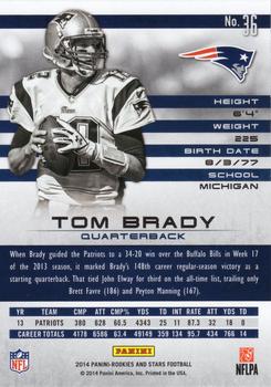 2014 Panini Rookies & Stars #36 Tom Brady Back