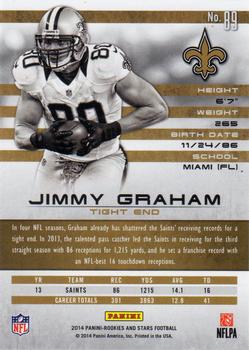 2014 Panini Rookies & Stars #89 Jimmy Graham Back