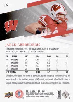 2014 SP Authentic #16 Jared Abbrederis Back