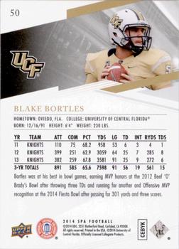 2014 SP Authentic #50 Blake Bortles Back