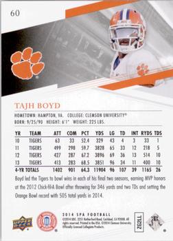 2014 SP Authentic #60 Tajh Boyd Back