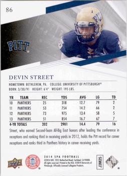 2014 SP Authentic #86 Devin Street Back