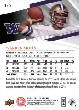 2014 SP Authentic #135 Warren Moon Back
