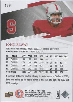 2014 SP Authentic #139 John Elway Back