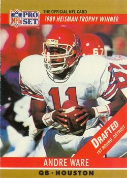1990 Pro Set FACT Cincinnati #19 Andre Ware Front