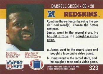 1990 Pro Set FACT Cincinnati #323 Darrell Green Back
