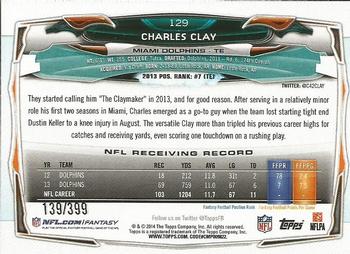 2014 Topps - Camo #129 Charles Clay Back
