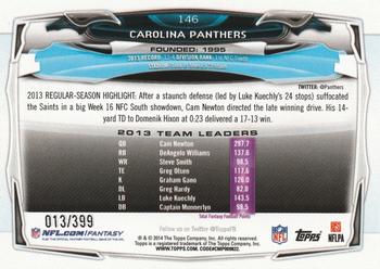 2014 Topps - Camo #146 Carolina Panthers Back