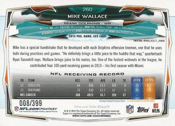 2014 Topps - Camo #260 Mike Wallace Back