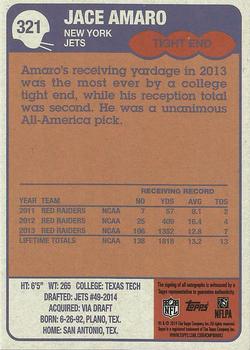 2014 Topps - 1985 Autographs #321 Jace Amaro Back