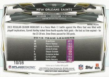 2014 Topps - Black #99 New Orleans Saints Back