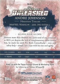 2014 Topps - Greatness Unleashed #GU-AJO Andre Johnson Back