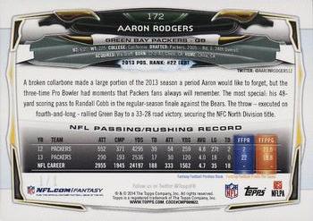 2014 Topps - Platinum #172 Aaron Rodgers Back