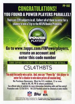 2014 Topps - Power Players #PP-182 David Wilson Back