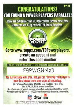 2014 Topps - Power Players #PP-11 Garrett Graham Back