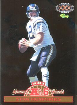 1996 Classic NFL Experience - Super Bowl Game #A6 Stan Humphries Front