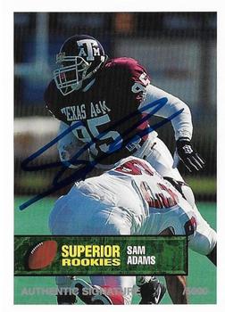 1994 Superior Rookies - Autographs #59 Sam Adams Front