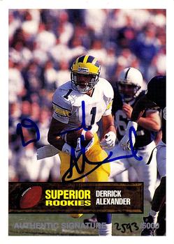 1994 Superior Rookies - Autographs #60 Derrick Alexander Front