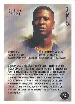 1994 Superior Rookies - Samples #32 Anthony Phillips Back